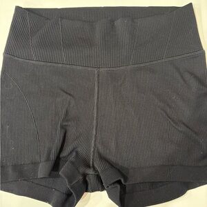 Aerie Black Bike Shorts with High-Rise Waistband